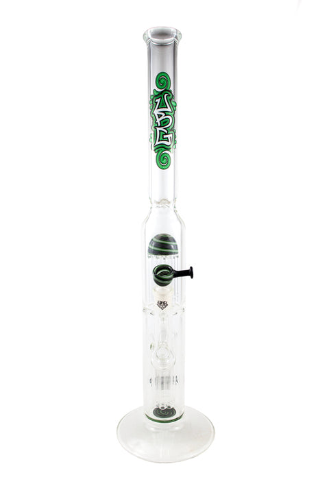 Unbroken Glass | Green Double Tree-Perc Waterpipe