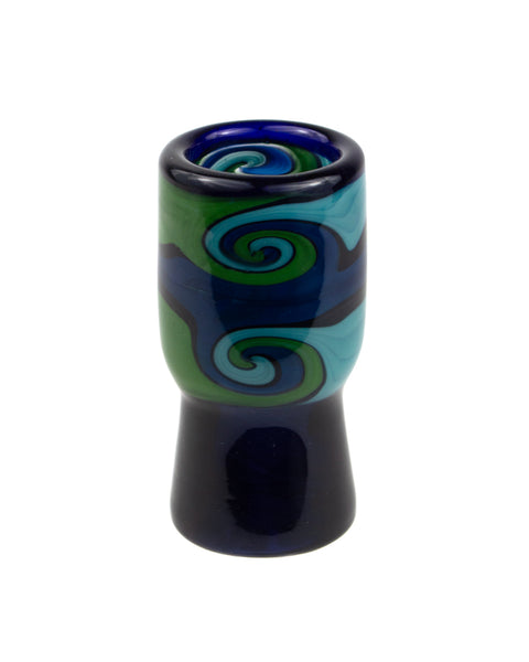 Jeff Green | 19mm Blue & Green Swirl Dome