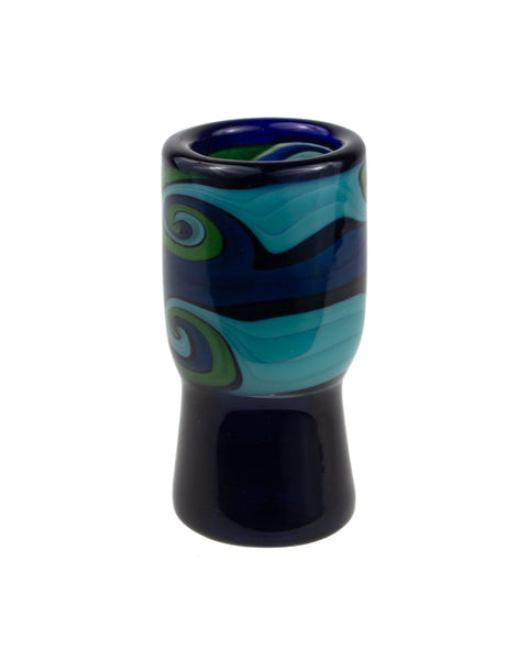 Jeff Green | 19mm Blue & Green Swirl Dome