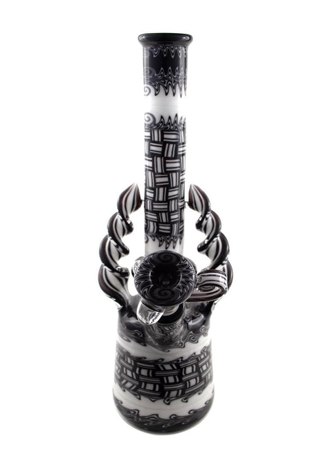 DCS | Black and White Bong and Pipe Set - Peace Pipe 420