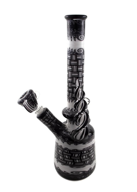 DCS | Black and White Bong and Pipe Set - Peace Pipe 420