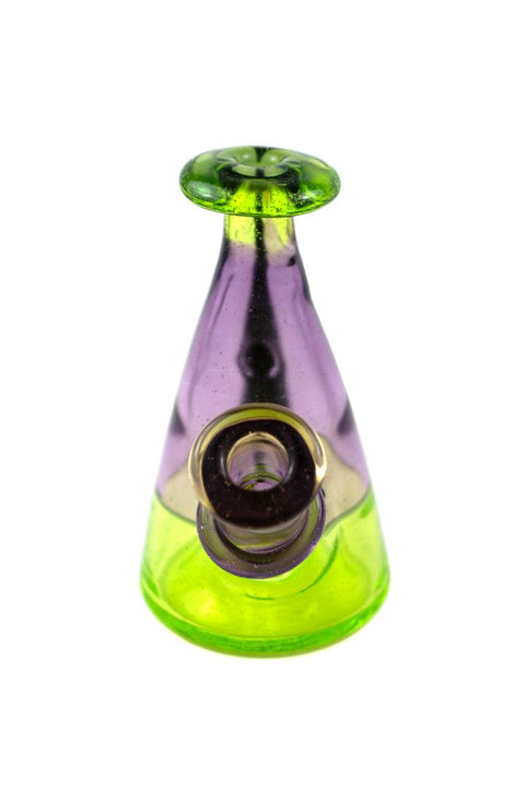 Dust Storm | Mini Cone - Purple & Slime w/Horn - Peace Pipe 420