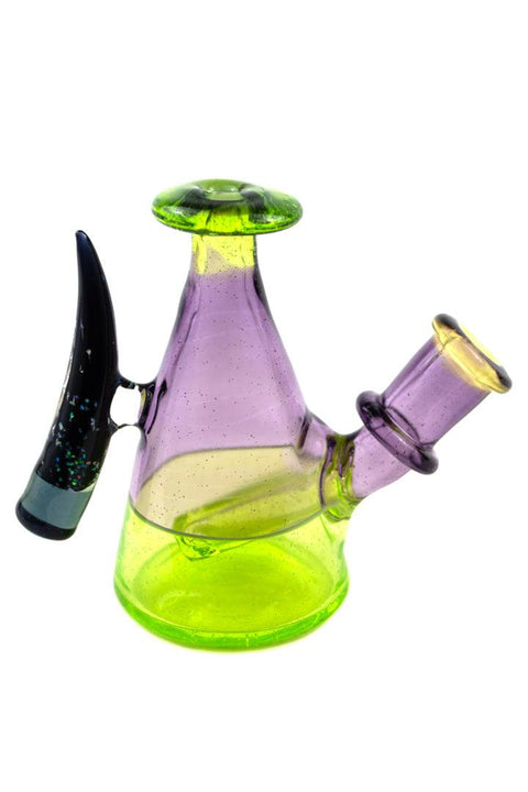 Dust Storm | Mini Cone - Purple & Slime w/Horn - Peace Pipe 420