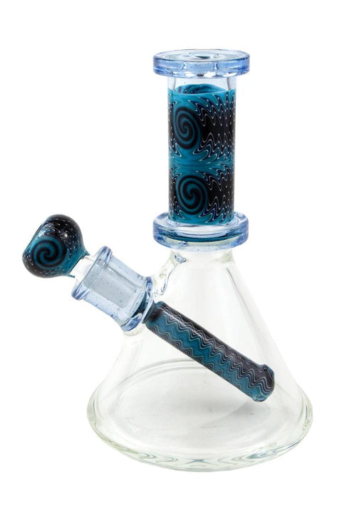 Hadouken | Worked Wigwag Beaker (Blue) - Peace Pipe 420