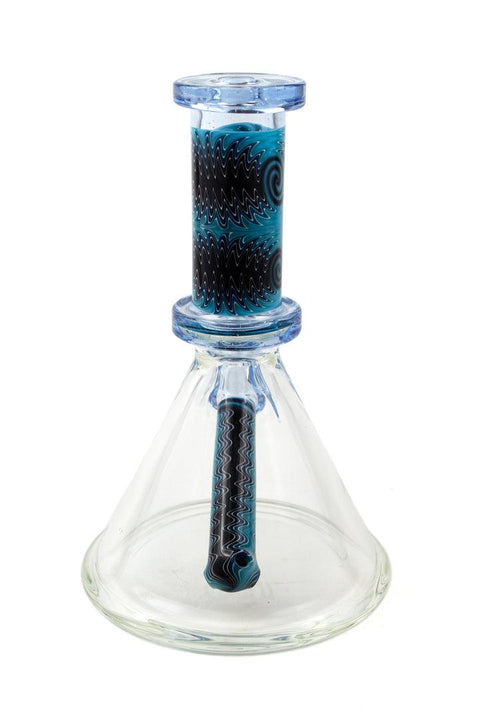 Hadouken | Worked Wigwag Beaker (Blue) - Peace Pipe 420