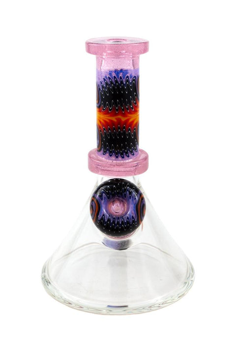 Hadouken | Worked Wigwag Beaker (Pink) - Peace Pipe 420