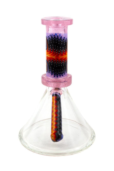 Hadouken | Worked Wigwag Beaker (Pink) - Peace Pipe 420