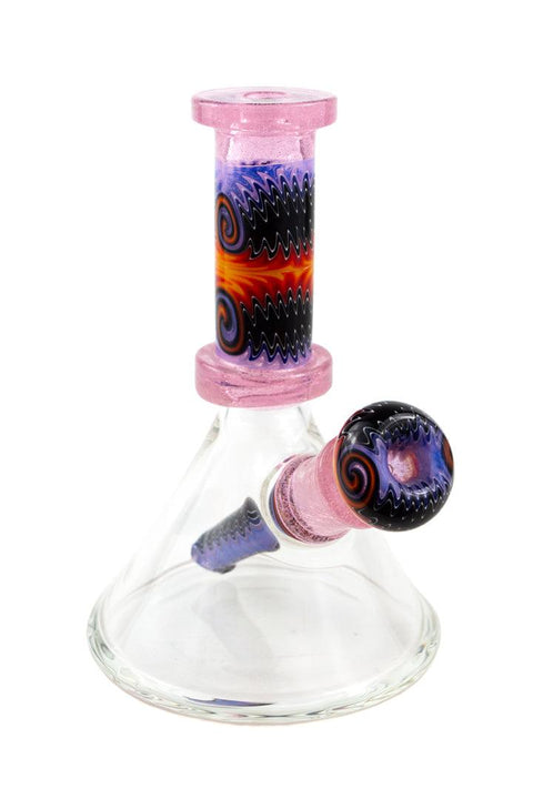 Hadouken | Worked Wigwag Beaker (Pink) - Peace Pipe 420