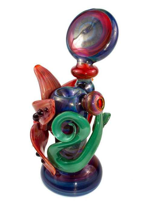 Lace Face x Micah | Flower Upright Bubbler - Peace Pipe 420