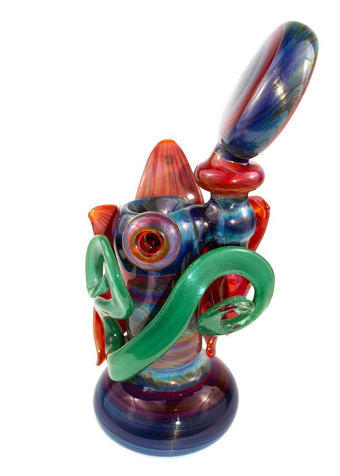 Lace Face x Micah | Flower Upright Bubbler - Peace Pipe 420