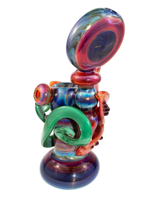 Lace Face x Micah | Flower Upright Bubbler - Peace Pipe 420