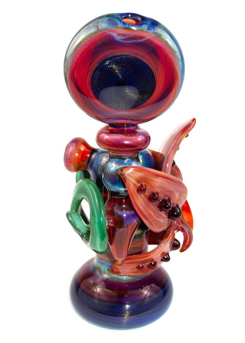 Lace Face x Micah | Flower Upright Bubbler - Peace Pipe 420