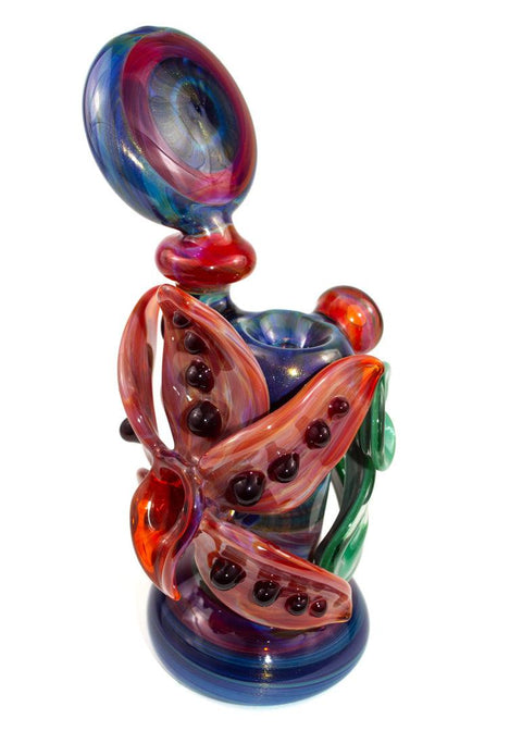 Lace Face x Micah | Flower Upright Bubbler - Peace Pipe 420