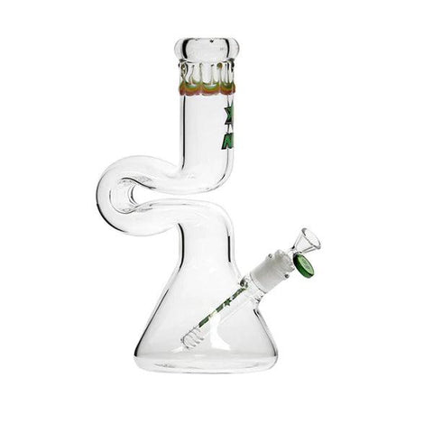 Nice Glass | 12" Bagel Loop Beaker - Peace Pipe 420