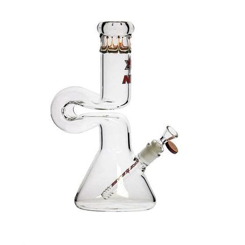 Nice Glass | 12" Bagel Loop Beaker - Peace Pipe 420