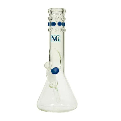 Nice Glass | 12" Beaker with Ice Dent - Peace Pipe 420