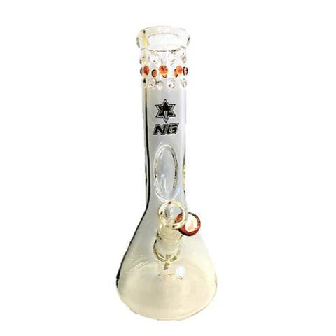 Nice Glass | 12" Beaker with Ice Dent - Peace Pipe 420