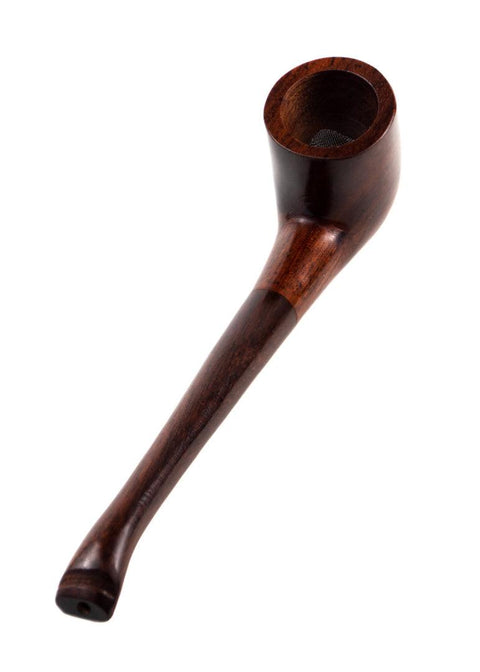 Priya | Wooden Sherlock 6" - Peace Pipe 420