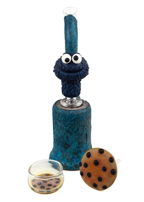 Rob Morris | Cookie Monster Rig, Dish & Dabber Set - Peace Pipe 420