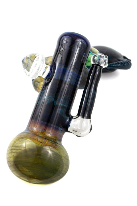 Steve Gelb | Fumed Laydown Bubbler - Peace Pipe 420