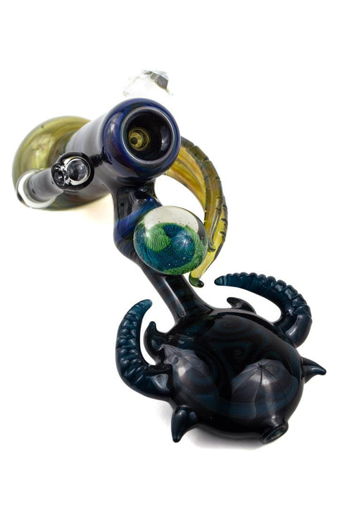 Steve Gelb | Fumed Laydown Bubbler - Peace Pipe 420