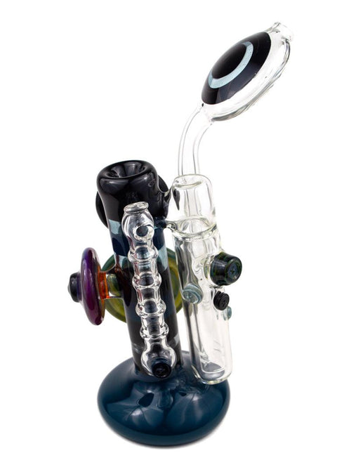 Steve Gelb | Fumed Upright Bubbler - Peace Pipe 420