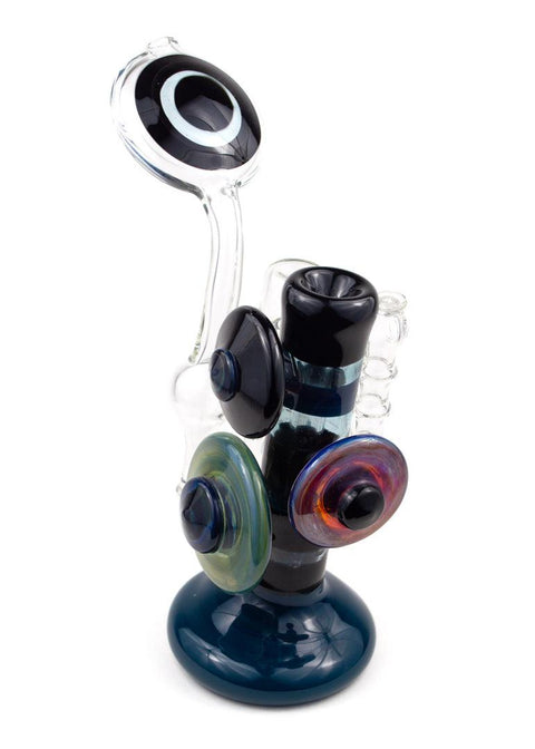 Steve Gelb | Fumed Upright Bubbler - Peace Pipe 420