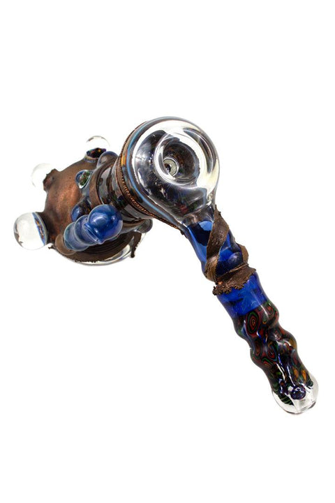 Vince P | Large Worked Bubbler - Peace Pipe 420