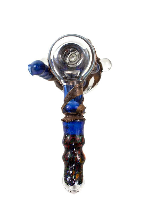 Vince P | Large Worked Bubbler - Peace Pipe 420