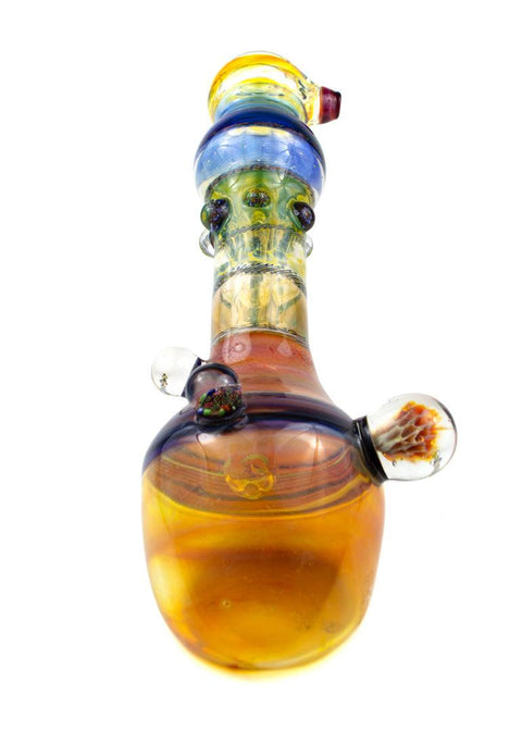 Vince P | XL Worked Bubbler - Peace Pipe 420