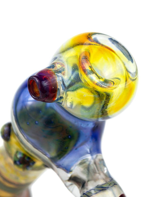 Vince P | XL Worked Bubbler - Peace Pipe 420