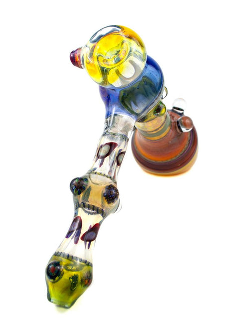 Vince P | XL Worked Bubbler - Peace Pipe 420