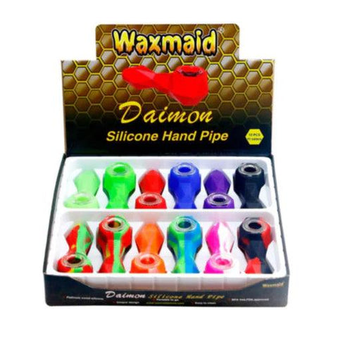 Waxmaid | Diamon Silicone Handpipe - Peace Pipe 420