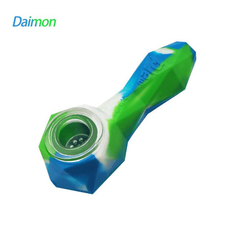 Waxmaid | Diamon Silicone Handpipe - Peace Pipe 420