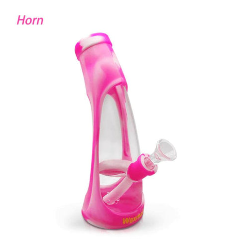 Waxmaid | Horn Silicone Glass Waterpipe - Peace Pipe 420