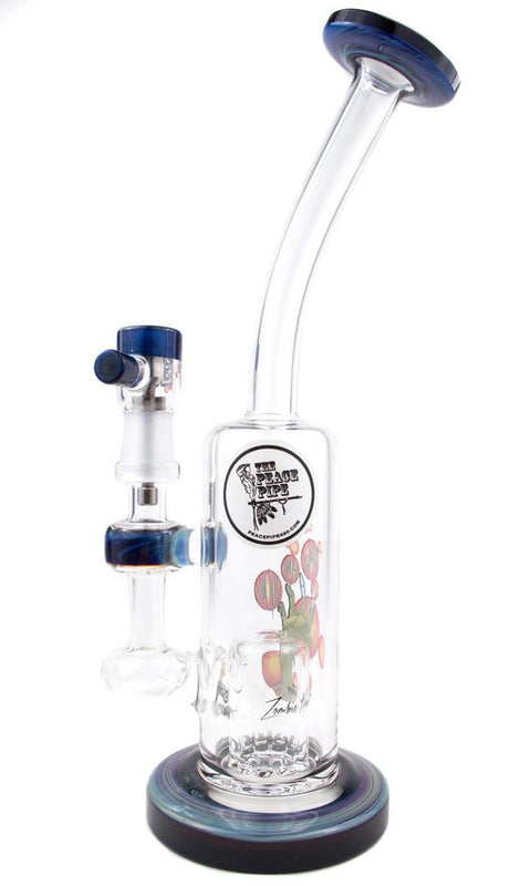 Zombie Hand Studios | Blue Swirl Bista Perculator Rig - Peace Pipe 420