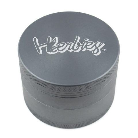 Herbies | 4 Piece Grinder - Grey - Peace Pipe 420