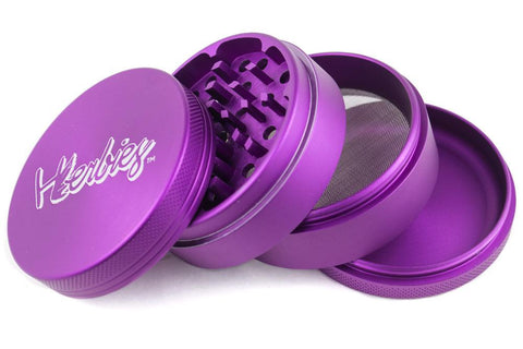 Herbies | 4 Piece Grinder - Purple - Peace Pipe 420