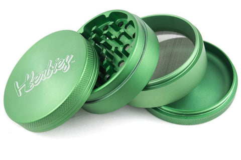 Herbies | 4 Piece Grinder - Green - Peace Pipe 420