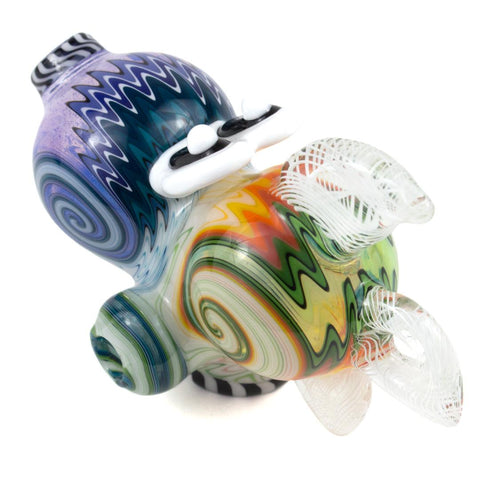 Global Glassworks | Yoshi Light Wig-Wag Pendant Pipe - Peace Pipe 420