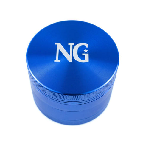 Nice Glass | 4 Piece Grinders - Blue - Peace Pipe 420