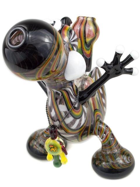 Global Glassworks | Rasta Yoshi Rig w/Pendant - Peace Pipe 420