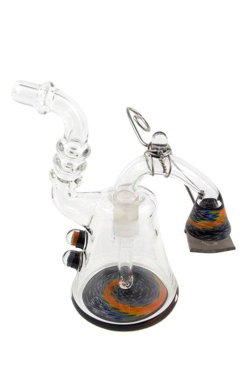 Korey Cotnam | Orange Swirl Mini Rig w/Swing Arm - Peace Pipe 420