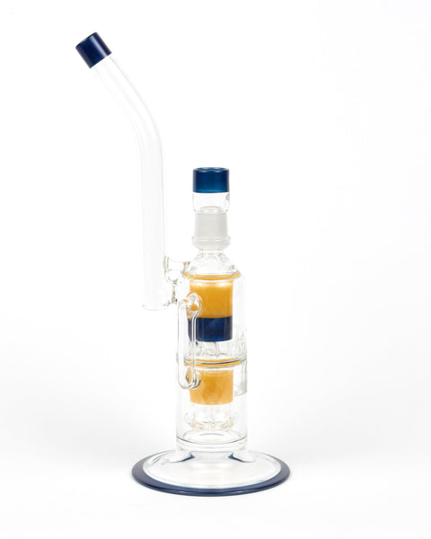 Migrant Gold/Indigo Tantalus Recycler - Peace Pipe 420