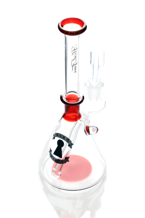 Hard Times | 8" Red Elvis Beaker Rig - Peace Pipe 420