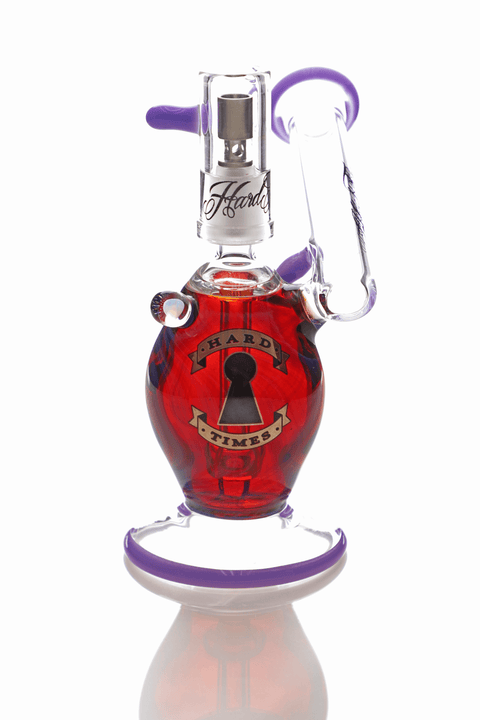 Hard Times | 6" Red Elvis Fumed Orb Rig - Peace Pipe 420