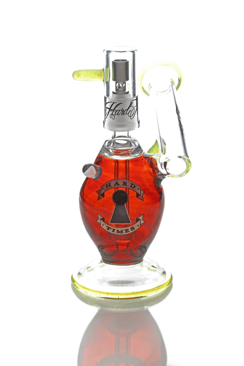 Hard Times | 6" Red Elvis Fumed Orb Rig - Peace Pipe 420