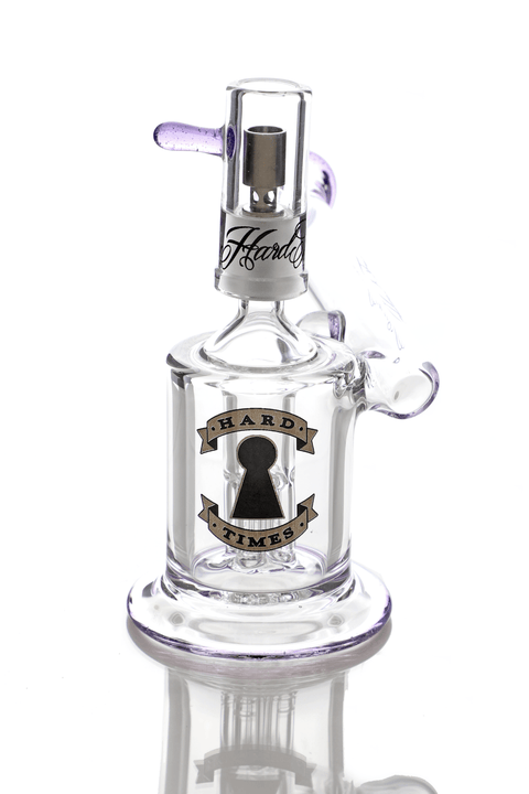 Hard Times | 5.5" Purple 4-Leg Side Car Rig - Peace Pipe 420