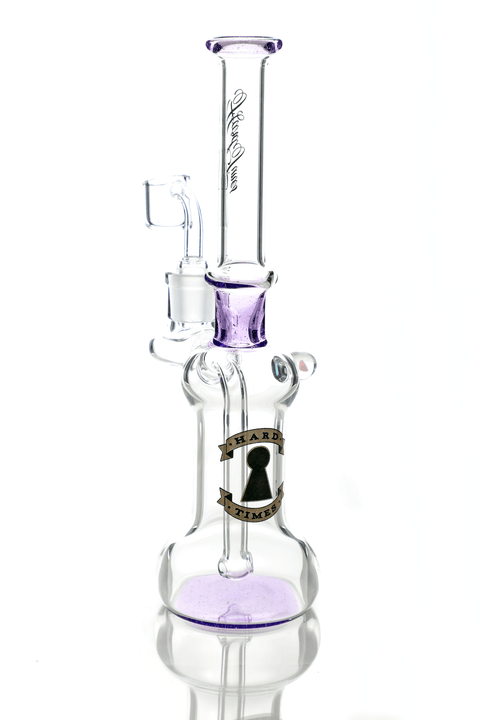 Hard Times | 9" Purple Straight Rig - Peace Pipe 420