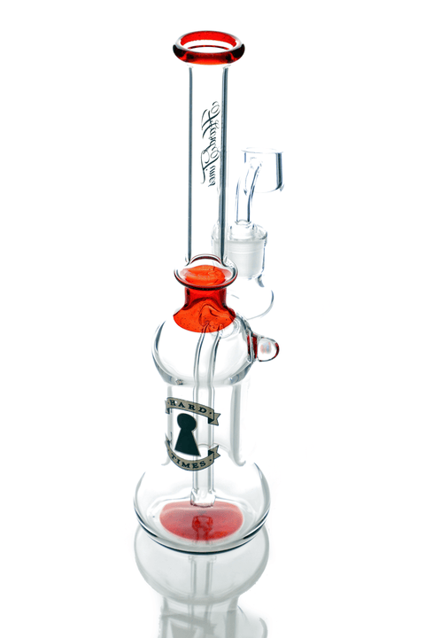 Hard Times | 9" Red Elvis Straight Rig - Peace Pipe 420